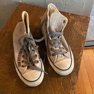John Varvatos Leather Converse X high top sneakers